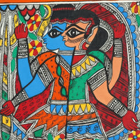 Royal Shiv Shakti - Madhubani Painting - view 3, handmade Madhubani painting from India