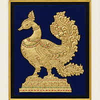Sacred Annapakshi - Mysore Painting - view 3, handmade Mysore painting from India