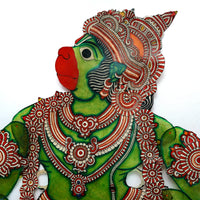 Sacred Hanuman - Tholu Bommalata Leather Art - view 3, handmade Tholu Bommalata leather puppet art from India