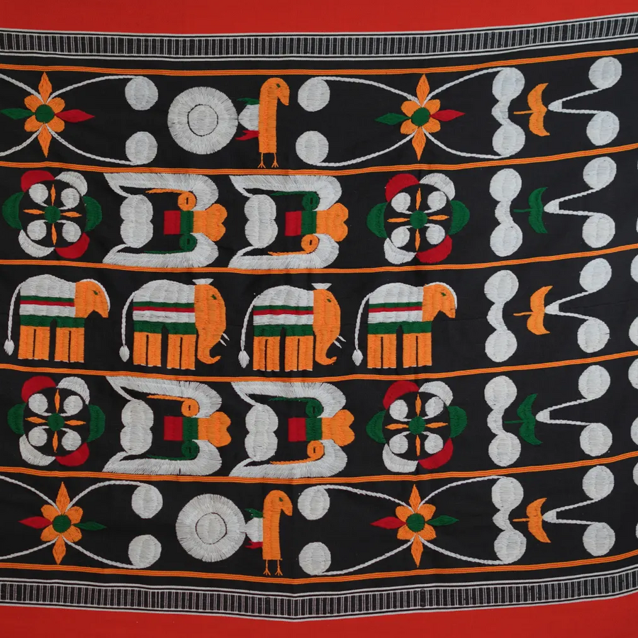 Shaphee Lanphee Shawl - Traditional Manipuri Handwoven Textile Art - view 2, handwoven Manipuri textile from India