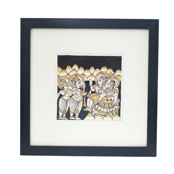 Shiv Parivar - Phad Painting, handmade Phad painting from India