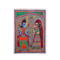 Shiv Parvati Sangam - Madhubani Painting - view 3, handmade Madhubani painting from India