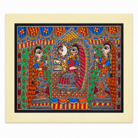 Solah Shringar - Madhubani Painting - view 2, handmade Madhubani painting from India