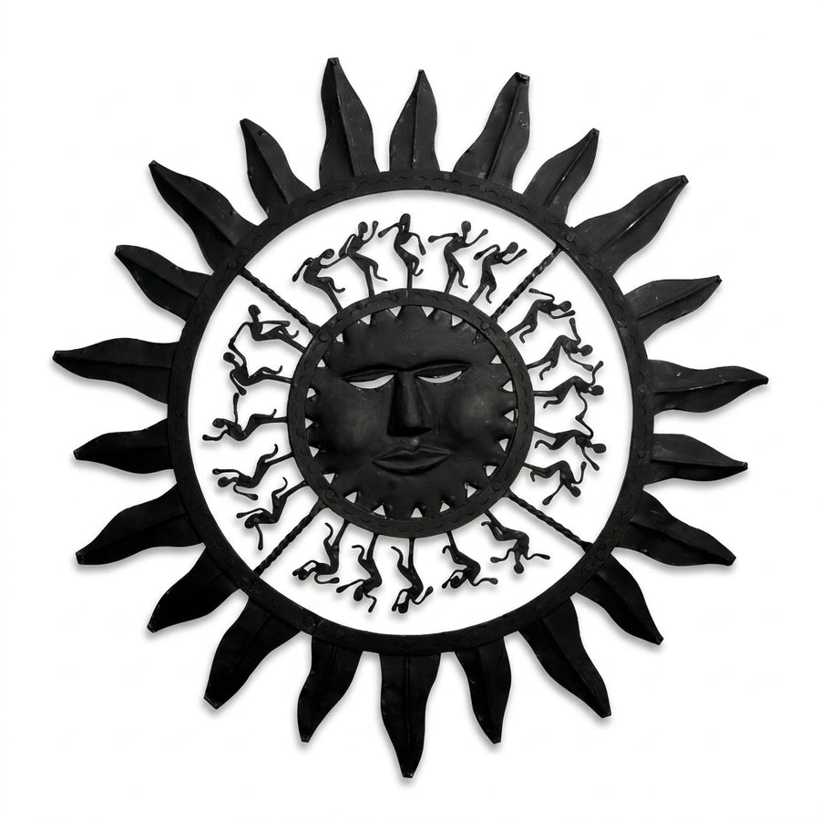Wrought Iron Hanging Sun – Tribal Wall Art