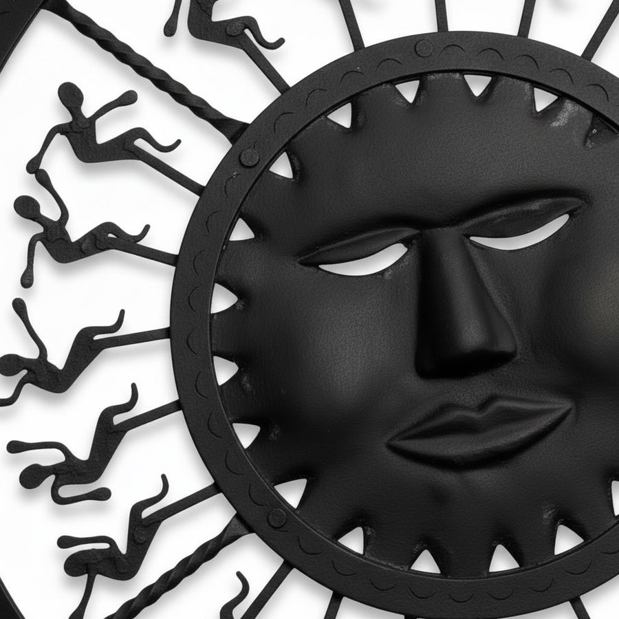 Wrought Iron Hanging Sun – Tribal Wall Art