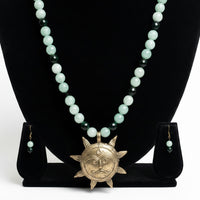 Divine Surya Dev Beaded Necklace Set