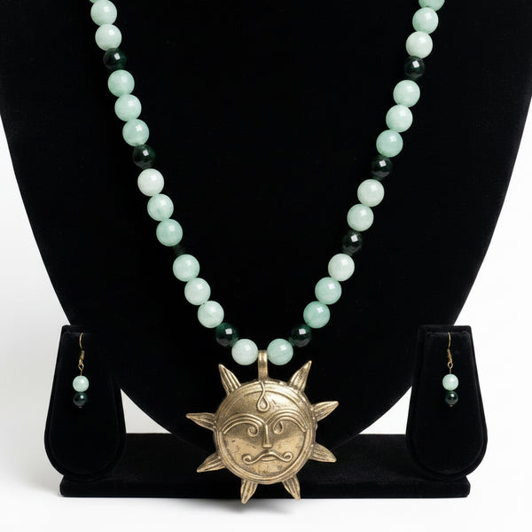 Divine Surya Dev Beaded Necklace Set