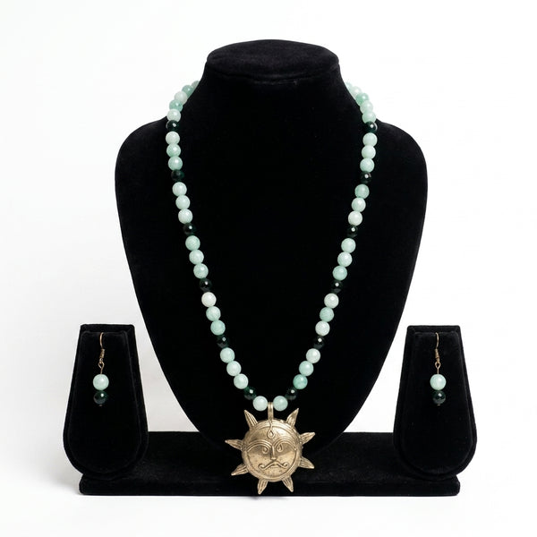 Divine Surya Dev Beaded Necklace Set