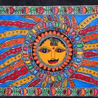 Surya Prabha - Madhubani Painting - view 4, handmade Madhubani painting from India
