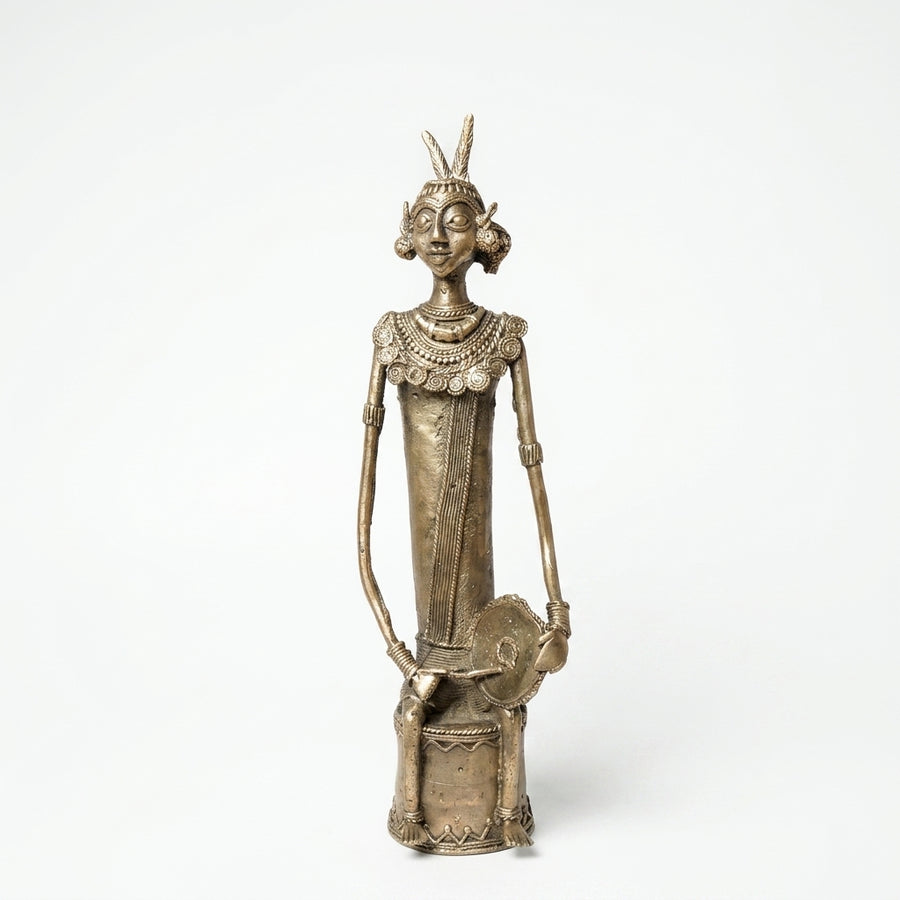 Dhokra Tribal Musicians (Long Set of 2) – Dhokra Metal Art