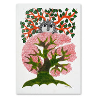 The Tree and the Sun – Gond Paper Painting