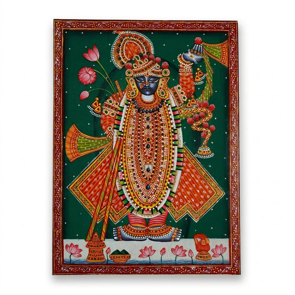 Divine Shrinathji – Rajasthani Miniature Painting