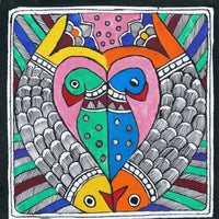 Love Birds of Mithila – Madhubani Painting