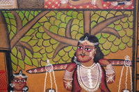 The Divine Mother - Kalighat Painting - view 3, handmade Kalighat folk painting from India