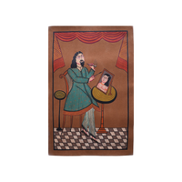 The Painter - Kalighat Painting - view 2, handmade Kalighat folk painting from India