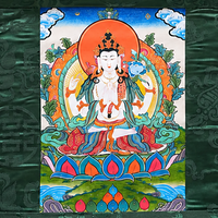 Tibetan Buddhist - Thangka Painting - view 2, handpainted Tibetan Thangka painting