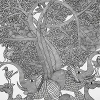 Tree with Animals & Birds – Gond Paper Painting