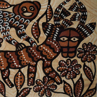 Tribal Wildlife - Sohrai Painting with Wooden Frame - view 5, handmade Sohrai tribal painting from India
