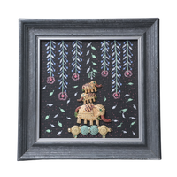 Triple Elephant Balance - Dhokra Metal Art, handmade tribal brass sculpture from India