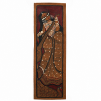 Veena Pani - Kalighat Painting, handmade Kalighat folk painting from India