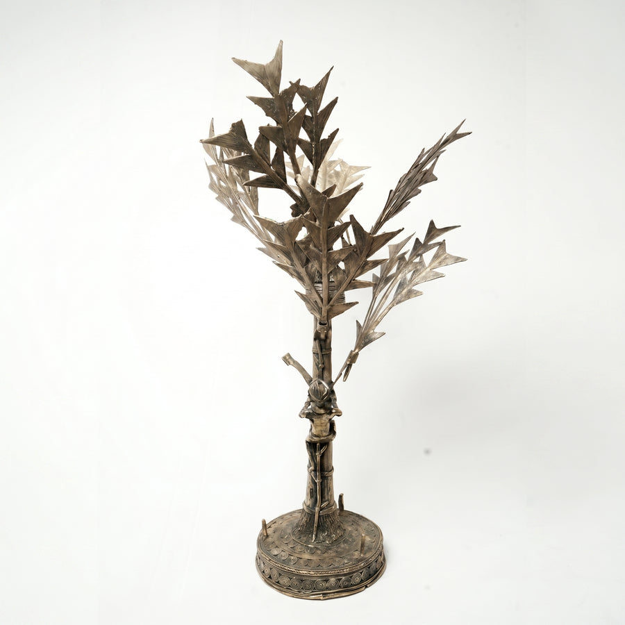Village Tree Climbing Sculpture – Dhokra Metal Art