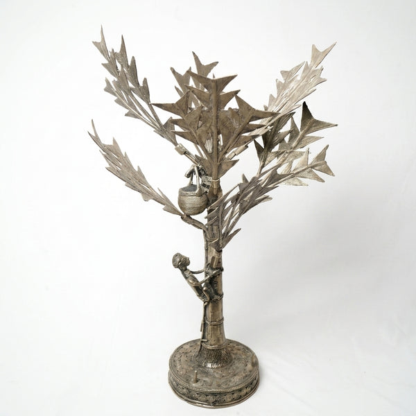 Village Tree Climbing Sculpture – Dhokra Metal Art