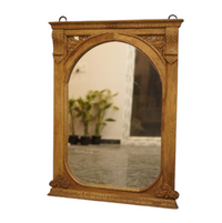 Wall Mirror - Wooden Décor - view 2, handmade wooden decor from India
