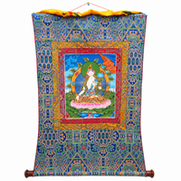 White Tara - Thangka Painting, handpainted Tibetan Thangka painting