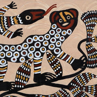 Wildlife - Authentic Sohrai Painting with wooden frame - view 3, handmade Sohrai tribal painting from India