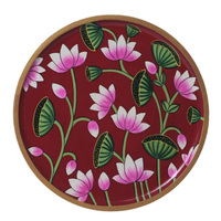 Wooden Wall Kamal Vatika - Pichwai Painting, handmade pichwai painting from India