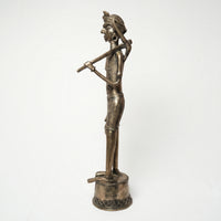 Tribal Working Couple with Baby – Dhokra Metal Art
